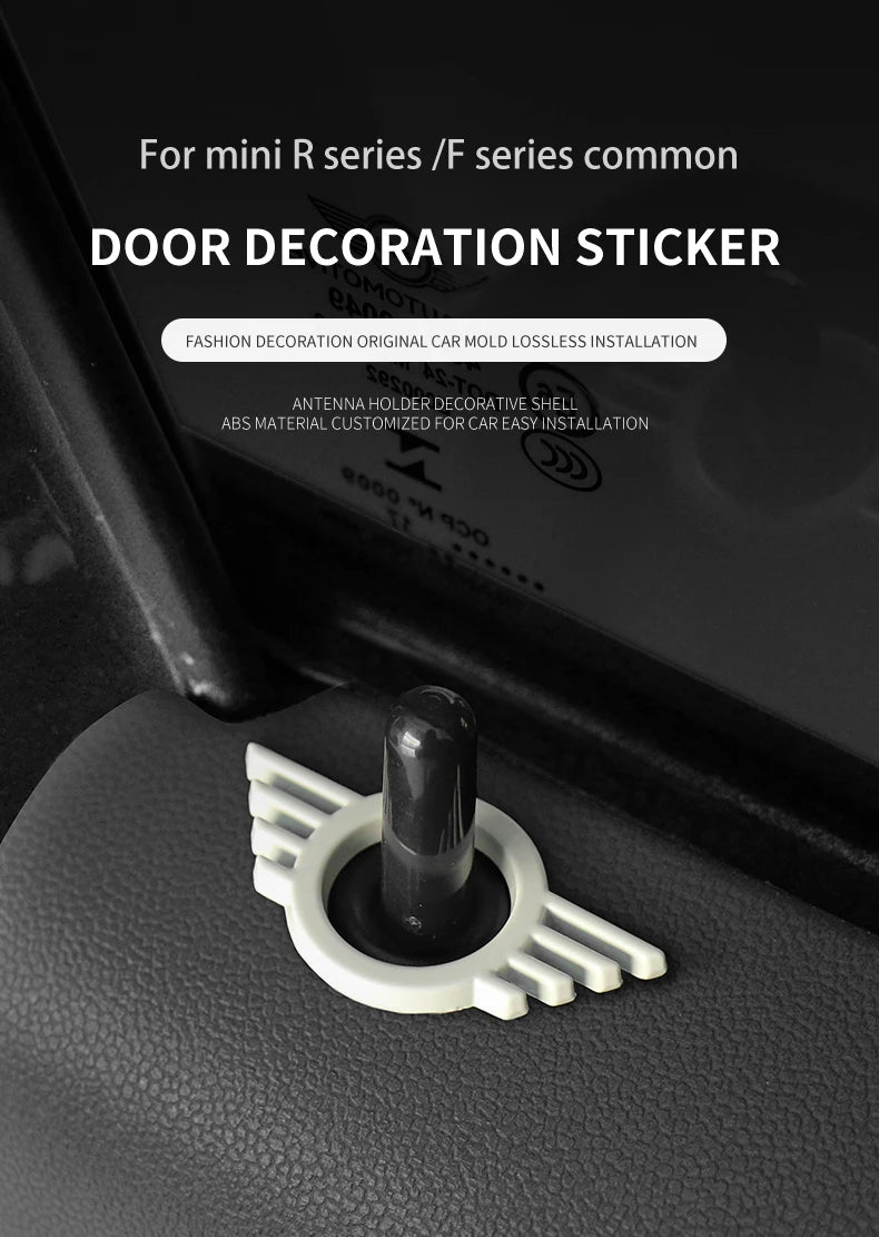 For Mini Cooper S JCW F54 F55 F56 F60 R55 R56 R60 Countryman Metal Car Door Lock Pin Wing Emblem Badge Decal