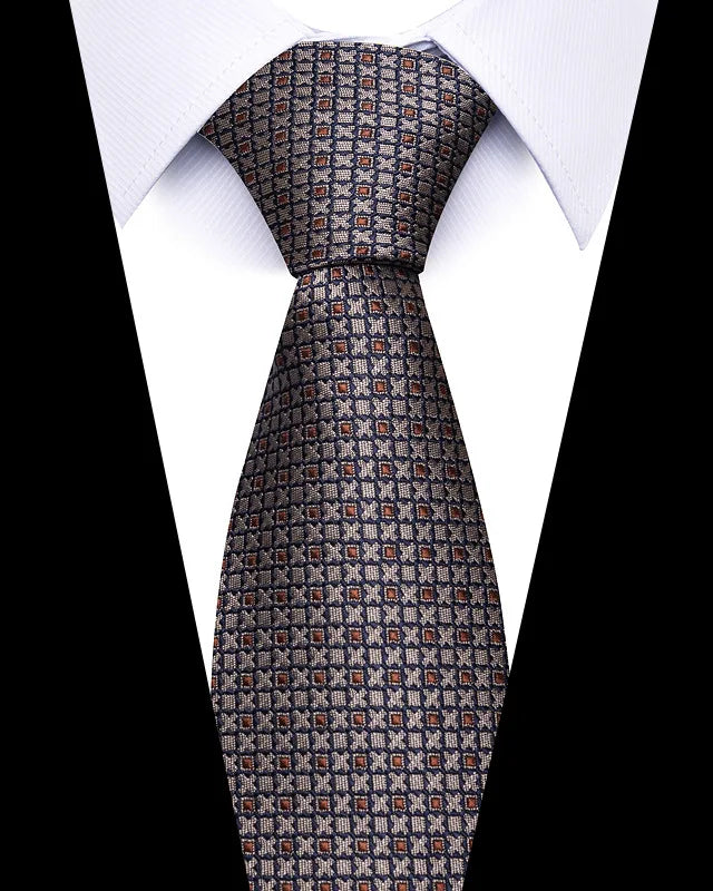 Cravates de mariage de haute qualité pour hommes, style tendance, imprimé à rayures bleues, accessoires de vêtements de bureau quotidiens, cadeau pour homme
