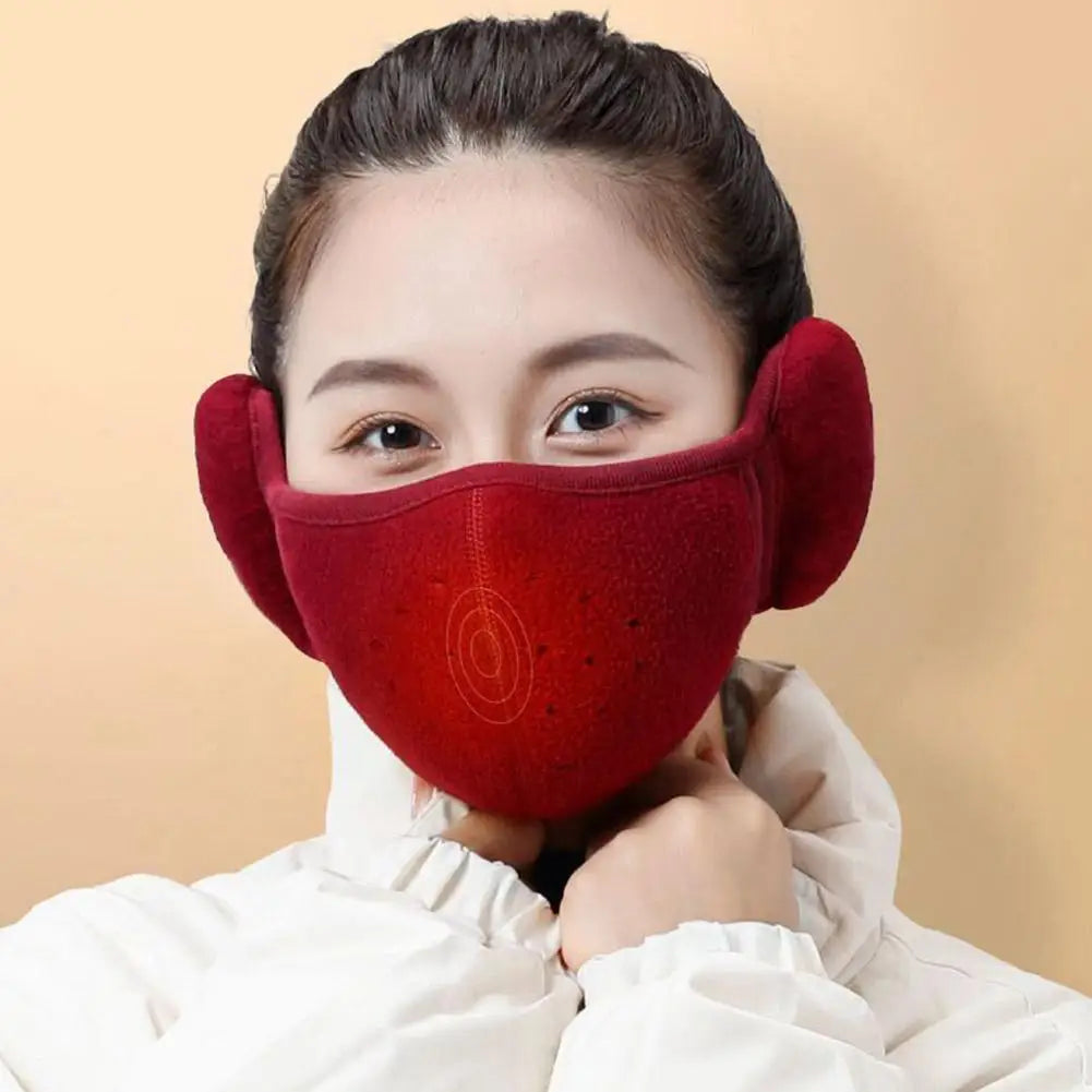 Winter Warm Face Mask With Earmuffs Motorcycle Cycling Ski Mask Women Men Hiking Riding Masks Sports Thermal Headwear Windproof