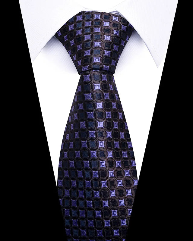 Cravates de mariage de haute qualité pour hommes, style tendance, imprimé à rayures bleues, accessoires de vêtements de bureau quotidiens, cadeau pour homme