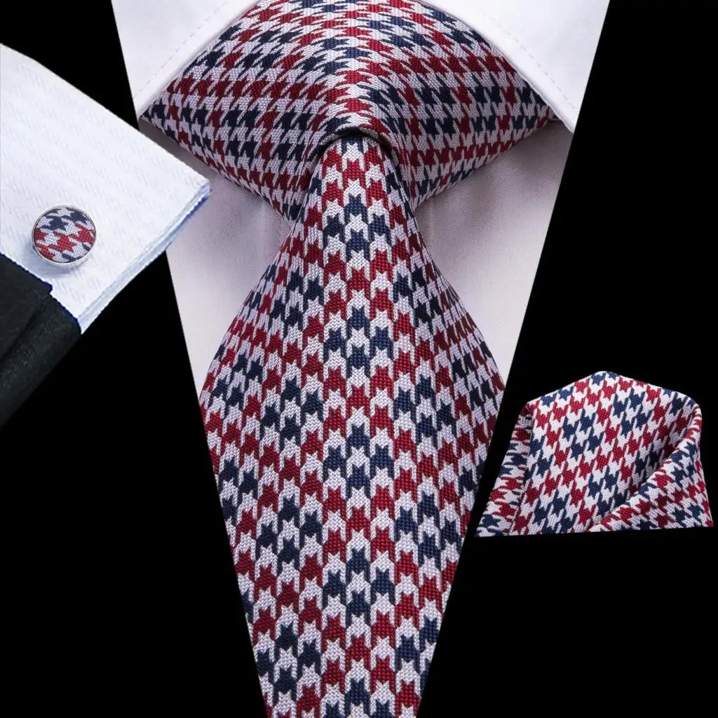 Cravate de mariage en soie à carreaux gris Hi-Tie pour homme, accessoire tendance, idéal pour les affaires et les fêtes, livraison directe