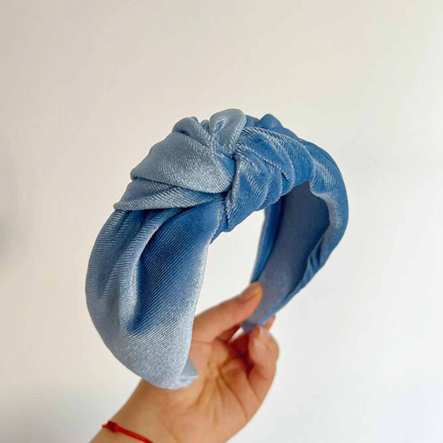 PROLY New Fashion Hairband For Women Solid Color Wide Side Headband Warm Canary Velvet Turban Winter Hair Accessories Wholesale