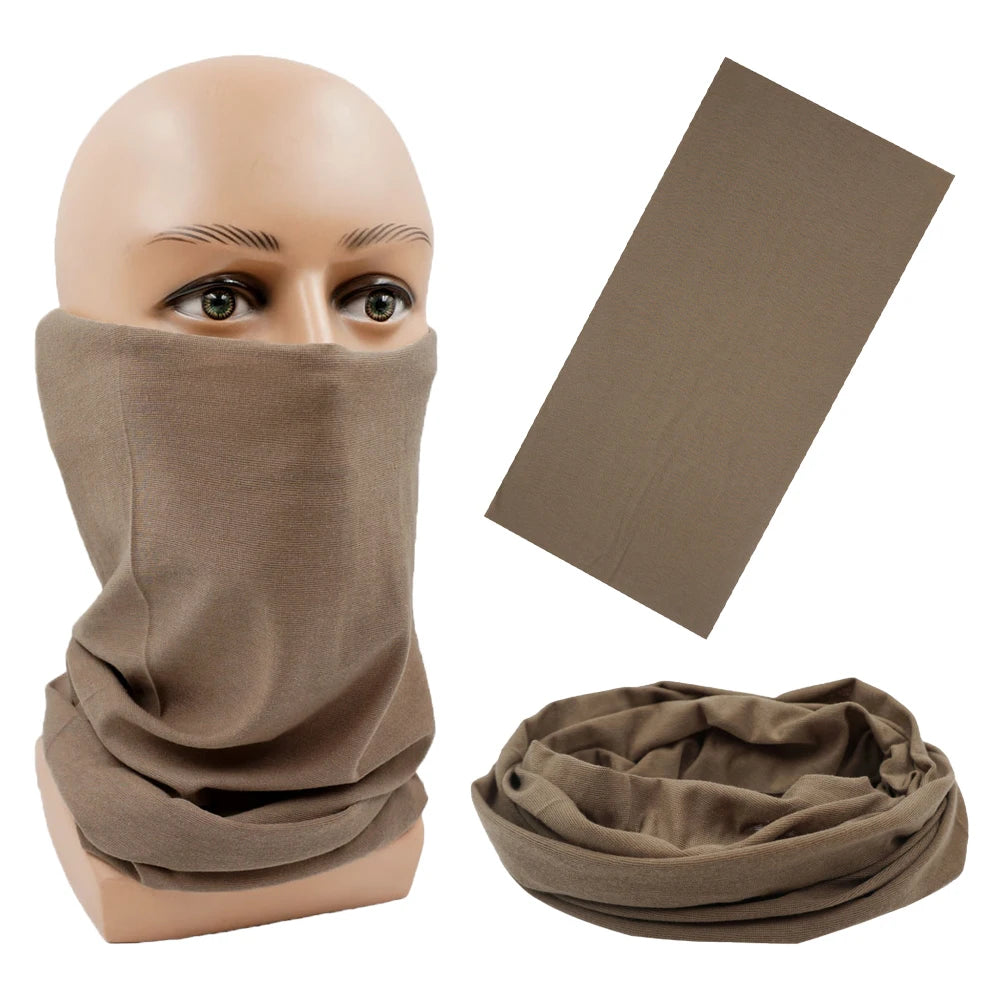 Outdoor Magic Bandana Solid Neon Color Cycling Hiking Scarves Headband Polyester Fashion Neck Cover Fishing Windproof Face Mask
