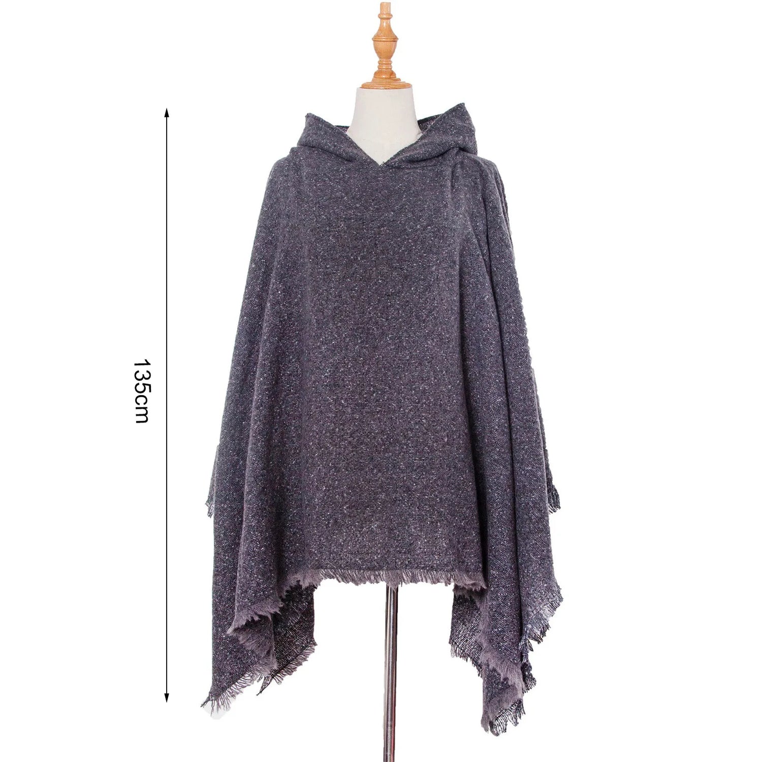 Fashion Autumn/Winter Knitted Hooded Cape Solid Colour Pullover Cape Warm Scarf Top Women Fashion Blouse 2023 T Shirt For Women