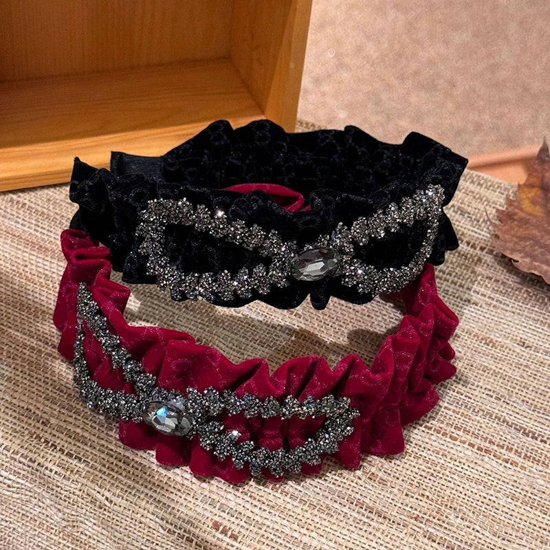 Korean Hairbands for Women Hair Accessories French Elegant Pleated Bowknot Headband Women Girls 2025 Fashion Designer Hair Bands
