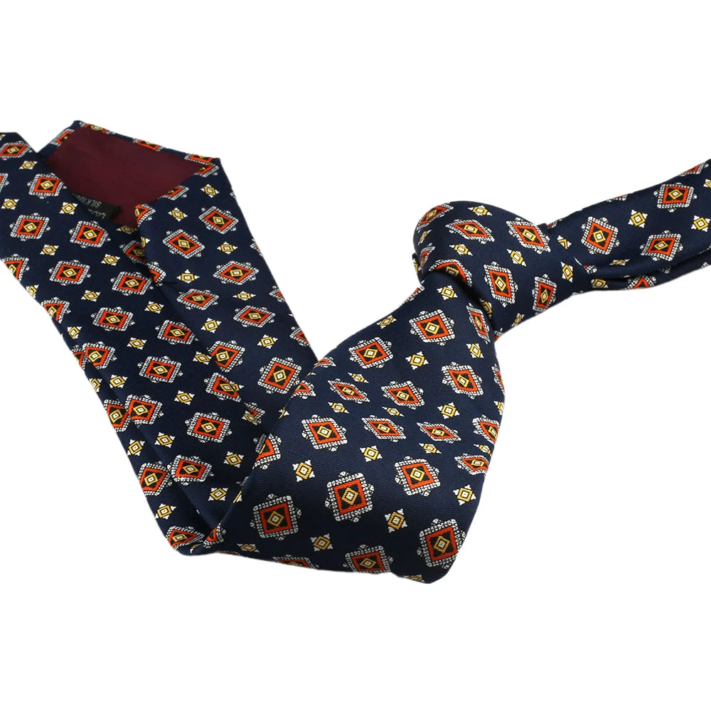Corbata de estilo coreano de 8 cm para hombre, estilo retro, para negocios, universidad, con estampado floral de seda sintética para novio.