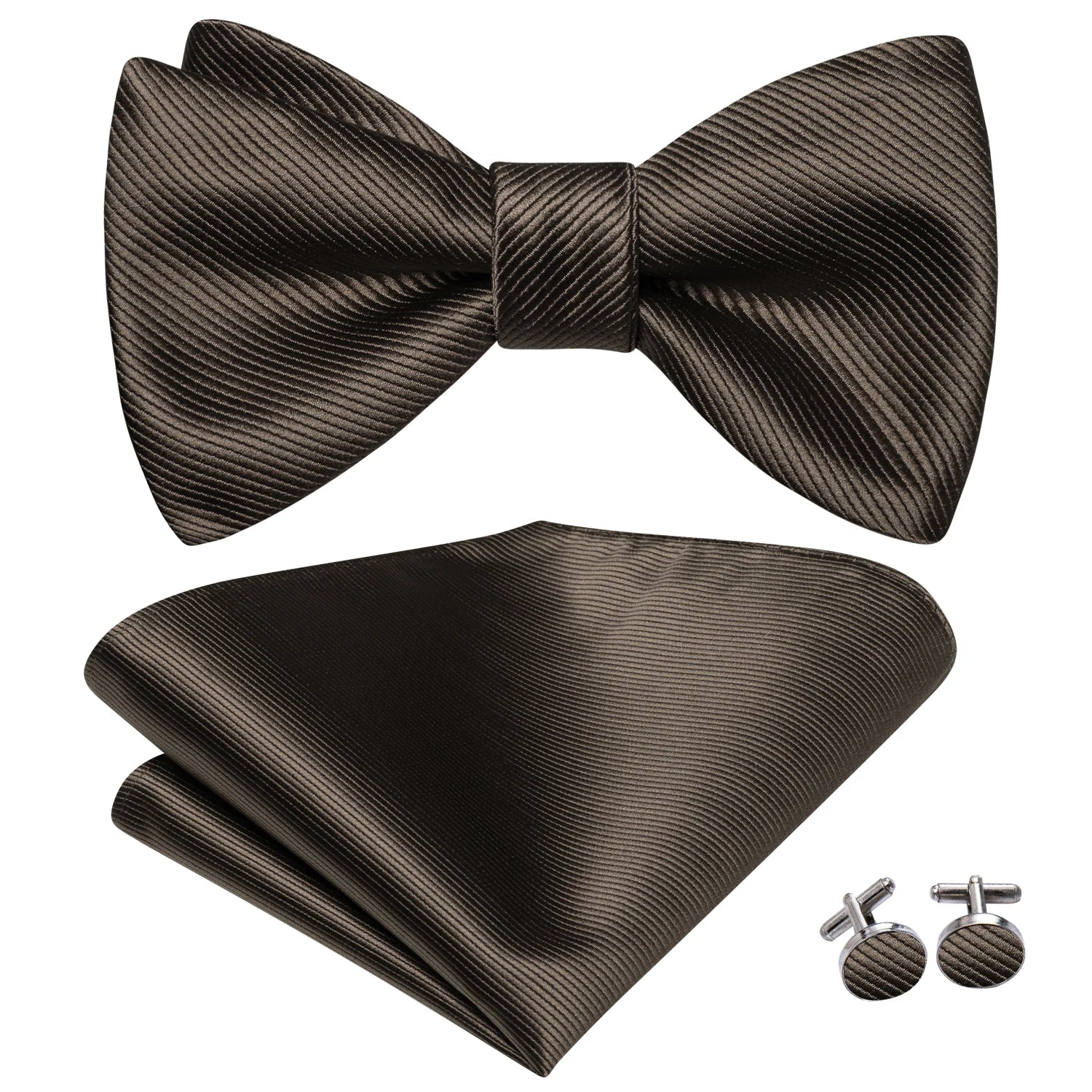 Dropshipping Jacquard Silk Mens Self Bow Tie Hanky Cufflinks Set Male Butterfly Knot Bowtie Wholesale for Male Wedding Business