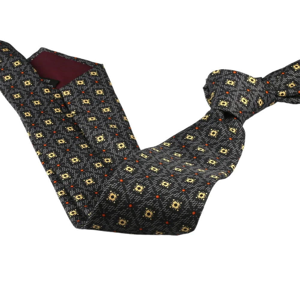 Corbata de estilo coreano de 8 cm para hombre, estilo retro, para negocios, universidad, con estampado floral de seda sintética para novio.