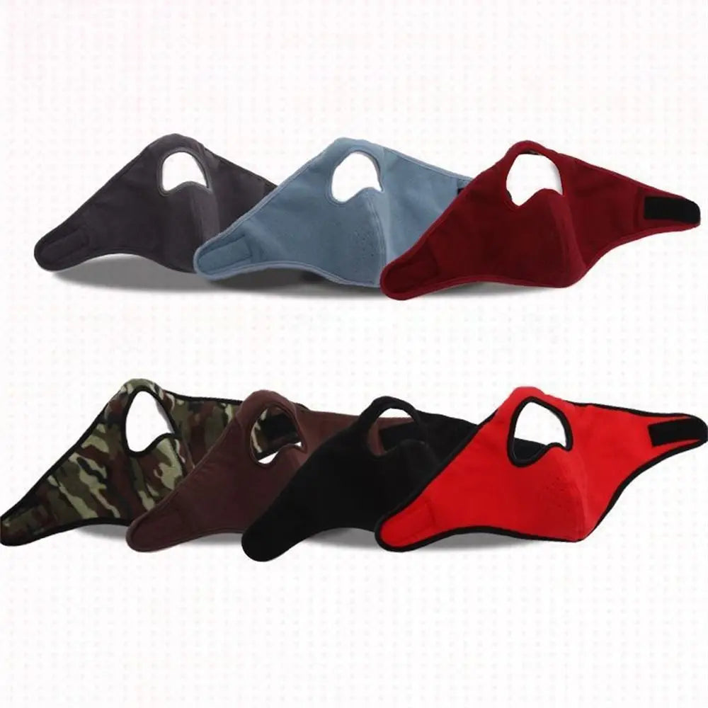 Women Men Winter Warm Cycling Windproof Cold-proof Mouth Cover Face Shield for Outdoor Camping Ski Earmuffs Fleece Warm Mask