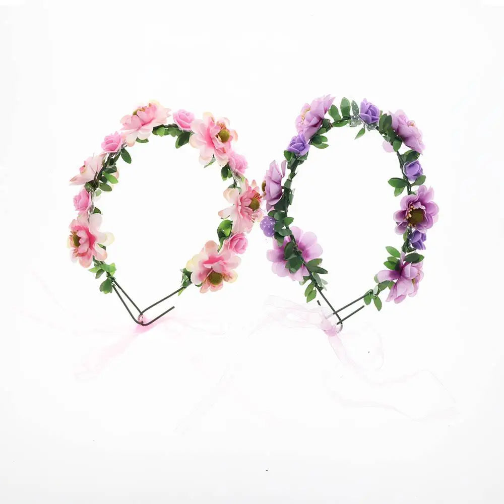 Headband Fashion Headdress New Hair Hoop Bride Wedding Floral Tiara Headband Women Headwear Flower Crowns Headband Rose Flower