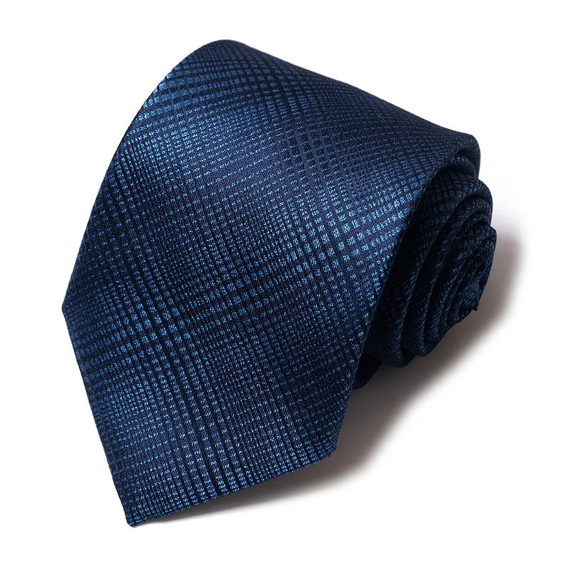 Cravates de mariage de haute qualité pour hommes, style tendance, imprimé à rayures bleues, accessoires de vêtements de bureau quotidiens, cadeau pour homme