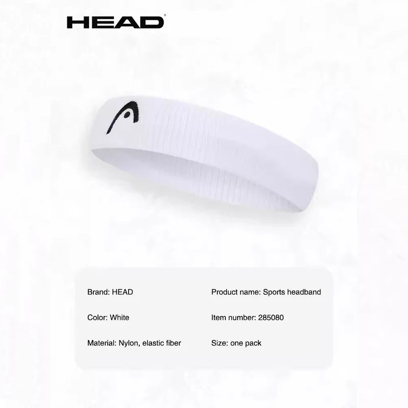 HEAD Tennis Hairbands Men and Women Sports Headbands Fitness Sweatband Badminton Yoga Basketball Running Fashion Sweat Headband