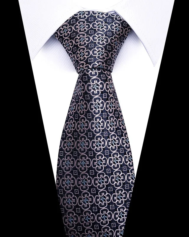 Cravates de mariage de haute qualité pour hommes, style tendance, imprimé à rayures bleues, accessoires de vêtements de bureau quotidiens, cadeau pour homme
