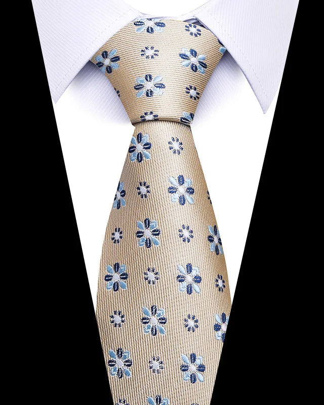 Cravates de mariage de haute qualité pour hommes, style tendance, imprimé à rayures bleues, accessoires de vêtements de bureau quotidiens, cadeau pour homme