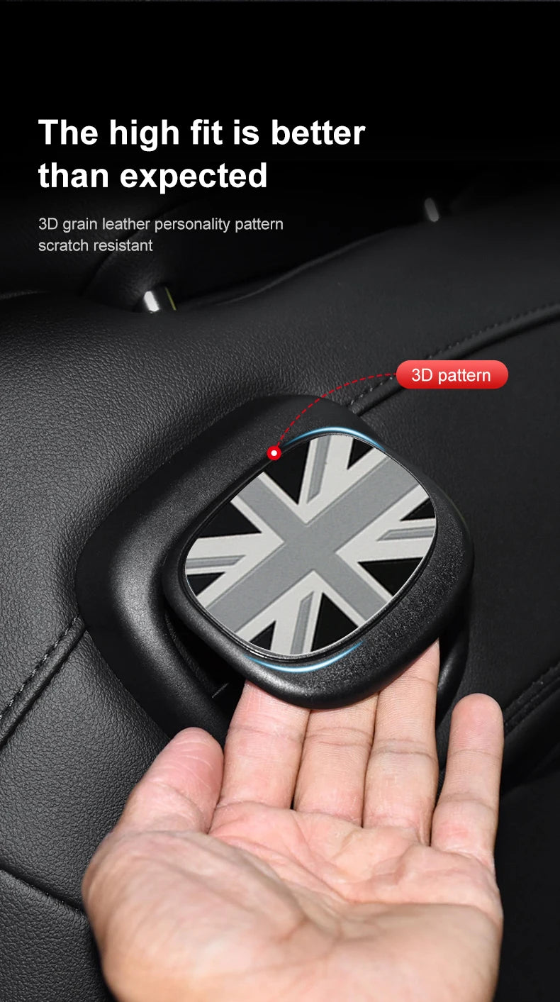 Leather Car Rear Seat Back Handle Decal Cover Protective Sticker For Mini Cooper R56 R55 F56 F57 Interior Decorative Accessories