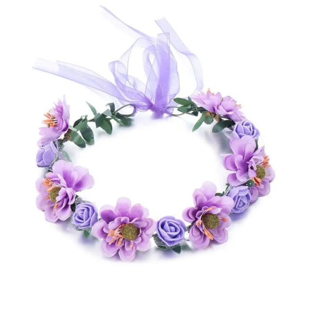 Headband Fashion Headdress New Hair Hoop Bride Wedding Floral Tiara Headband Women Headwear Flower Crowns Headband Rose Flower