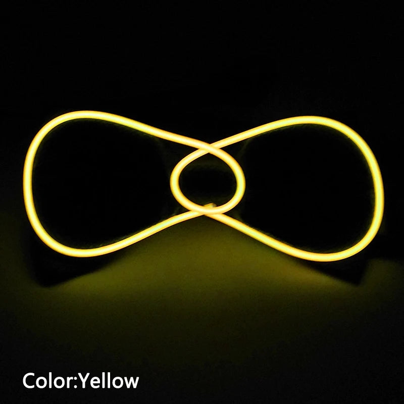 LED Acrylic Bow Tie Light up LED Men Bow Tie Luminous Bow tie Costume Men Ties DJ Dance Glow Decoration Novelty Gift LED Cravat