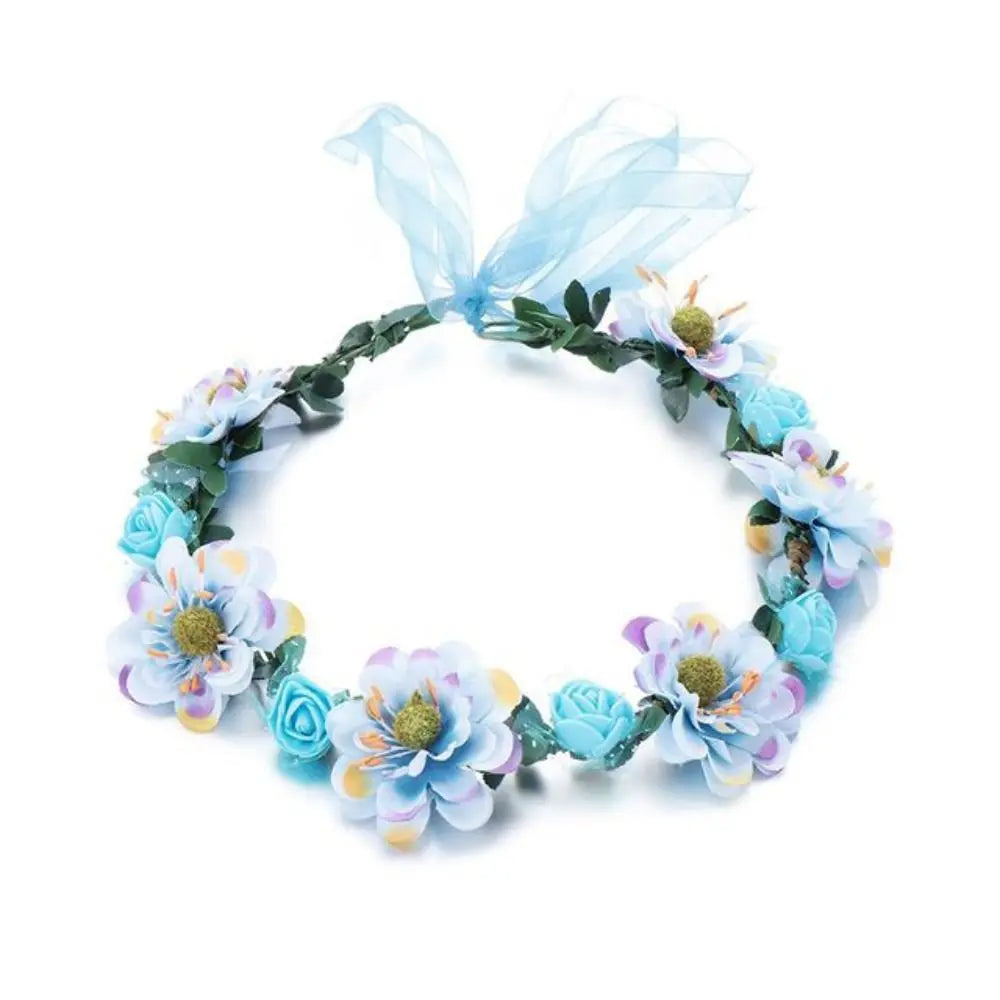 Headband Fashion Headdress New Hair Hoop Bride Wedding Floral Tiara Headband Women Headwear Flower Crowns Headband Rose Flower