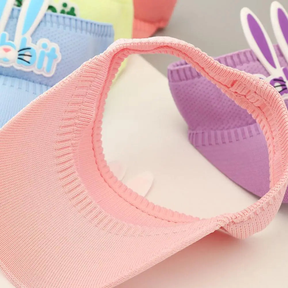 Kids Baseball Hat Empty Top 3D Rabbit Ears Baby Sun Hat Lovely Summer Hat Beach Sun Visor Cap Outdoor Supply For Girls Boys