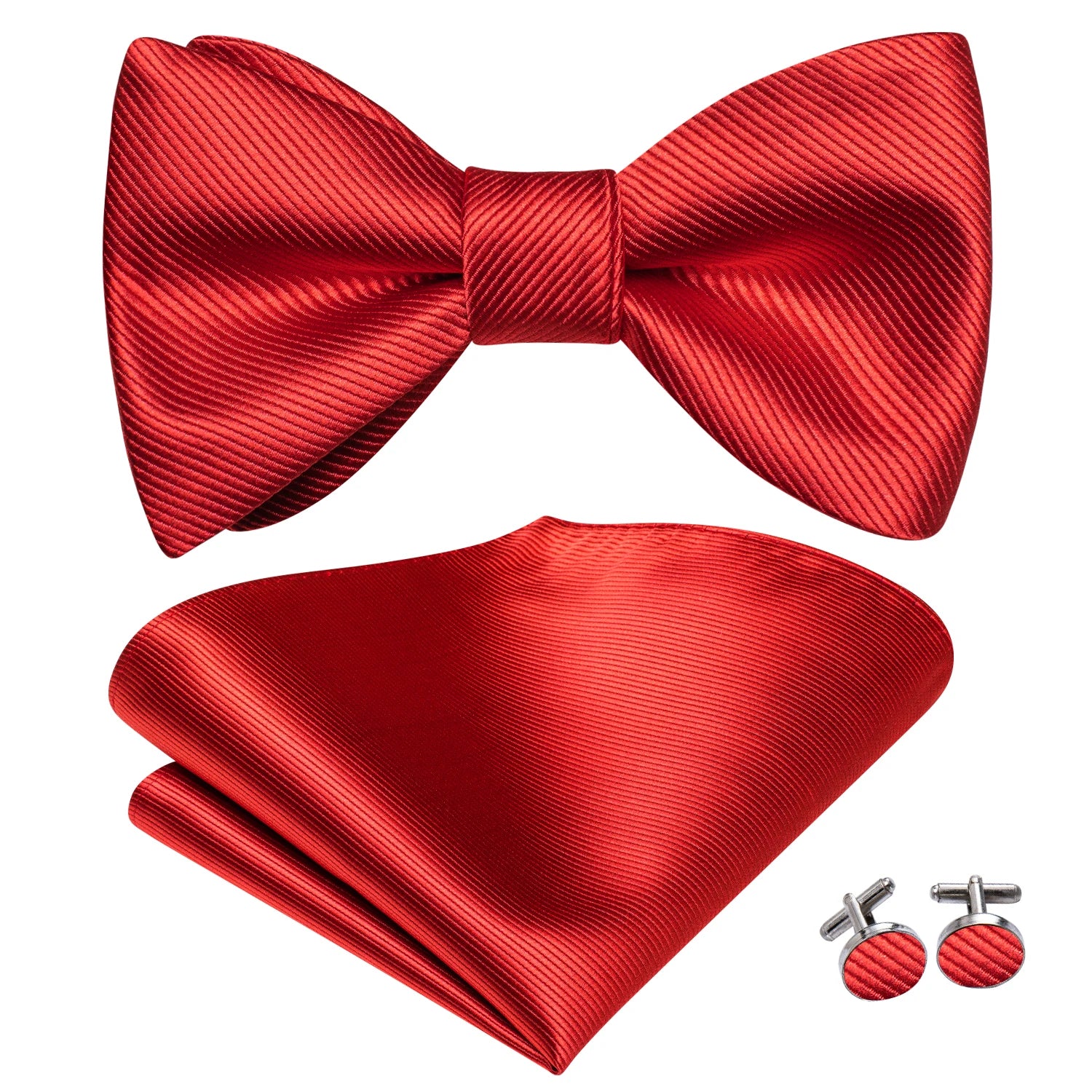 Dropshipping Jacquard Silk Mens Self Bow Tie Hanky Cufflinks Set Male Butterfly Knot Bowtie Wholesale for Male Wedding Business