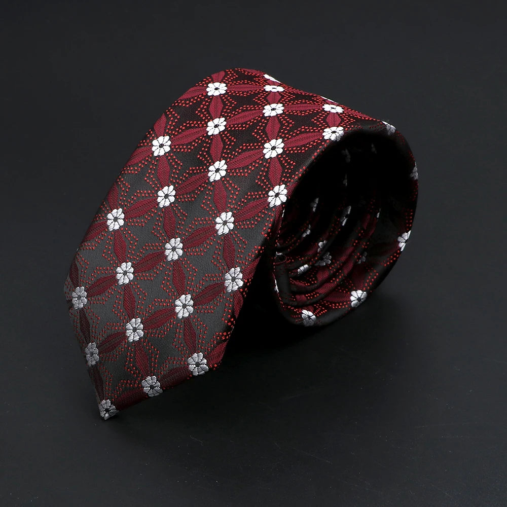 26 Styles Men's Jacquard Novelty Ties Skinny Floral Paisley Striped  Necktie Business Narrow Suit Shirt Daily Wear Accessories