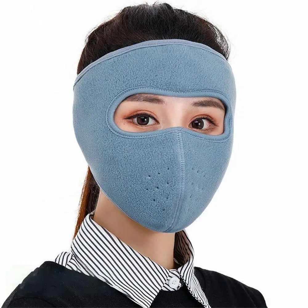 Women Men Winter Warm Cycling Windproof Cold-proof Mouth Cover Face Shield for Outdoor Camping Ski Earmuffs Fleece Warm Mask