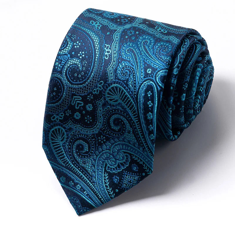 Cravates de mariage de haute qualité pour hommes, style tendance, imprimé à rayures bleues, accessoires de vêtements de bureau quotidiens, cadeau pour homme