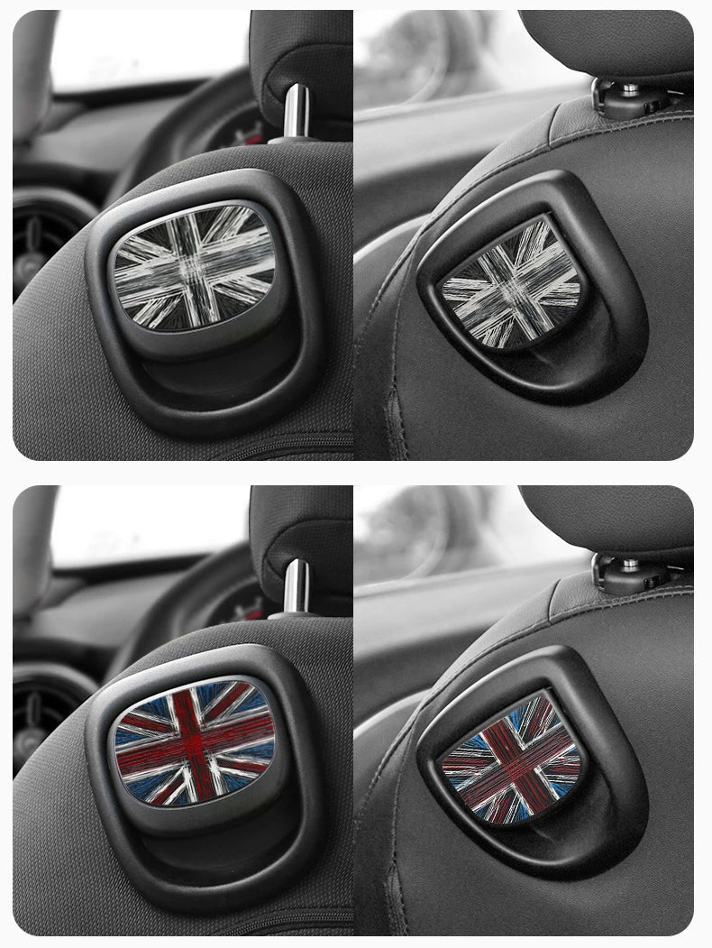 Leather Car Rear Seat Back Handle Decal Cover Protective Sticker For Mini Cooper R56 R55 F56 F57 Interior Decorative Accessories