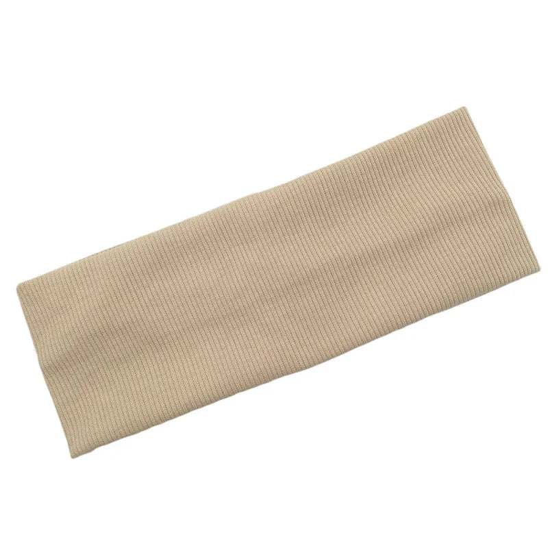 New Solid Knitted Headband for Women Girls Autumn Winter Sport Yoga Sweat Uptake Headwear Elastic Hairbands Hair Accessories