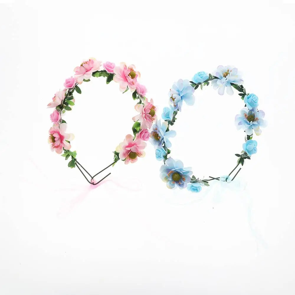 Headband Fashion Headdress New Hair Hoop Bride Wedding Floral Tiara Headband Women Headwear Flower Crowns Headband Rose Flower