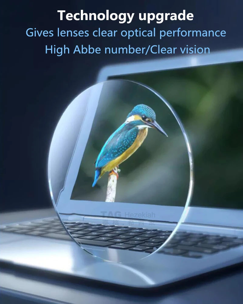 1.56 1.61 1.67 1.74 Index Aspheric Optical Lenses Glasses Reading Myopia Anti blue light photochromic gray prescription lens