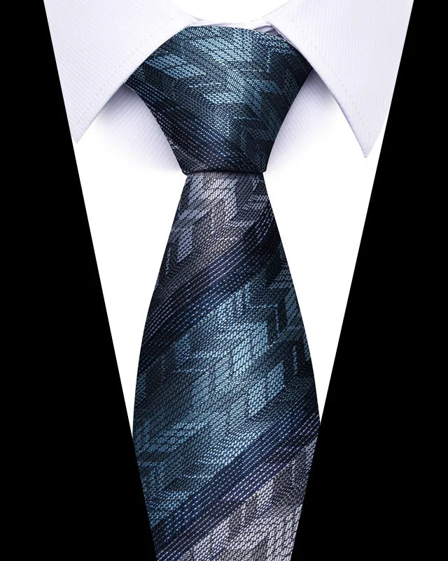Cravates de mariage de haute qualité pour hommes, style tendance, imprimé à rayures bleues, accessoires de vêtements de bureau quotidiens, cadeau pour homme