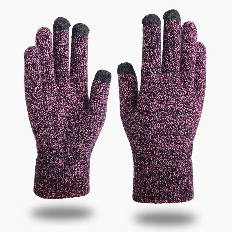 Guantes de punto de invierno para hombre y mujer, manoplas masculinas de alta calidad con pantalla táctil, de lana gruesa y cálida, de cachemira, de negocios, para otoño