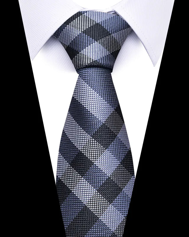 Cravates de mariage de haute qualité pour hommes, style tendance, imprimé à rayures bleues, accessoires de vêtements de bureau quotidiens, cadeau pour homme