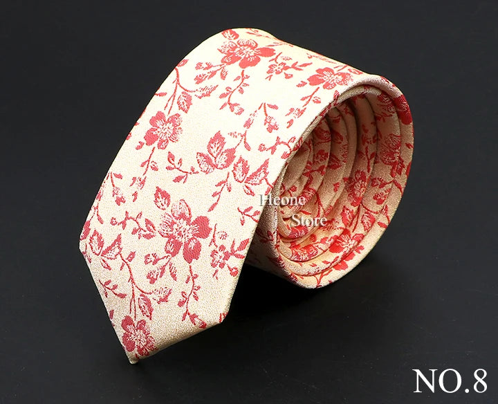 26 Styles Men's Jacquard Novelty Ties Skinny Floral Paisley Striped  Necktie Business Narrow Suit Shirt Daily Wear Accessories