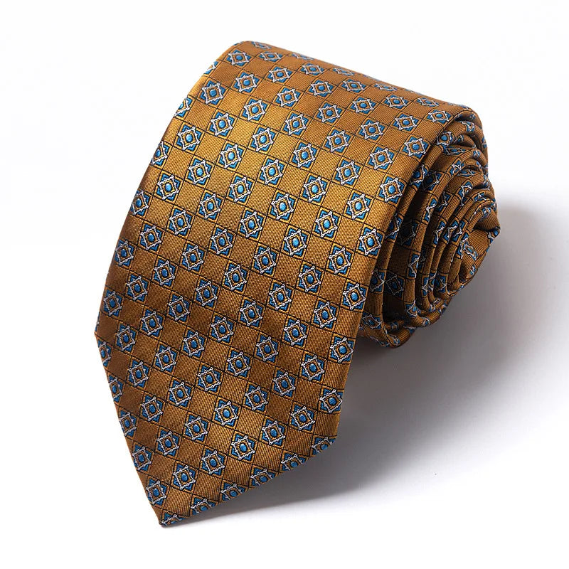 Cravates de mariage de haute qualité pour hommes, style tendance, imprimé à rayures bleues, accessoires de vêtements de bureau quotidiens, cadeau pour homme