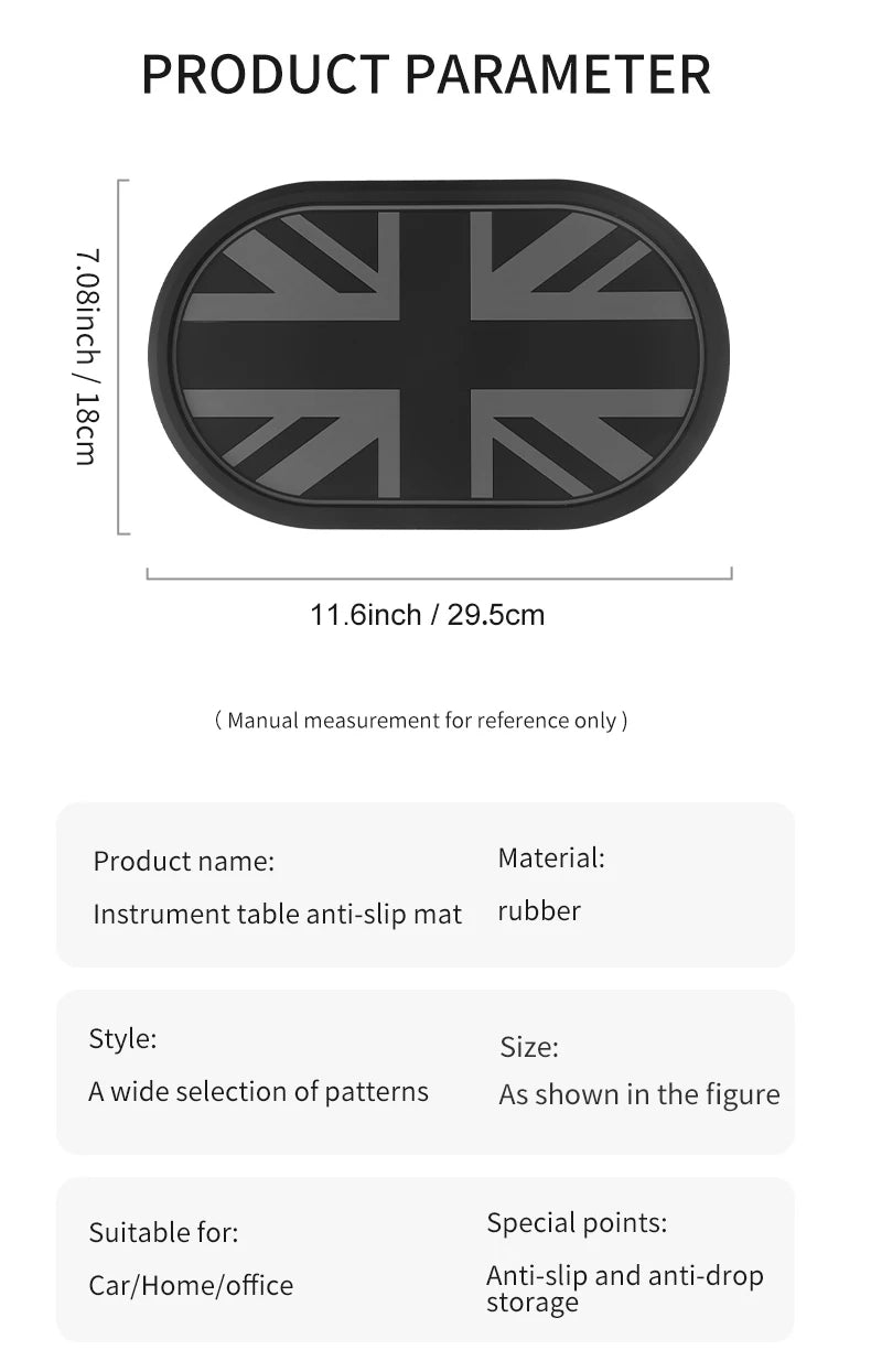For Mini Cooper S JCW F56 F60 R56 R60 F65 F66 U25 Universal Car Dashboard Non Slip Mat Pads Automotive Interior Decorations
