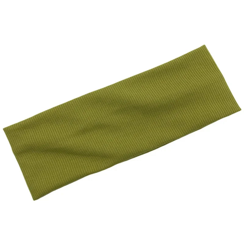 New Solid Knitted Headband for Women Girls Autumn Winter Sport Yoga Sweat Uptake Headwear Elastic Hairbands Hair Accessories