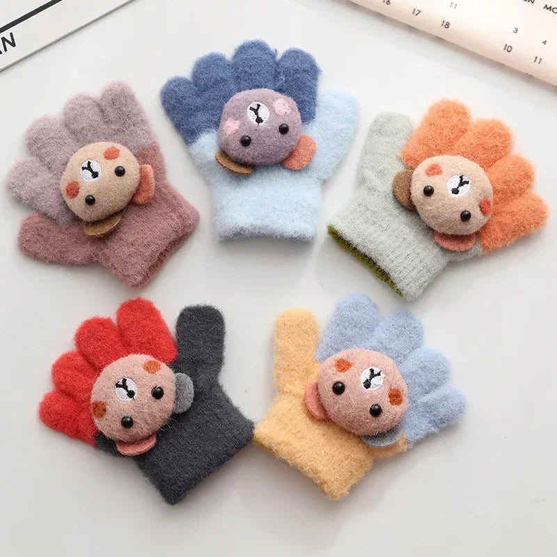 Gants tricotés chauds pour enfants de 0 à 2 ans, nouvelle collection hiver pour garçons et filles