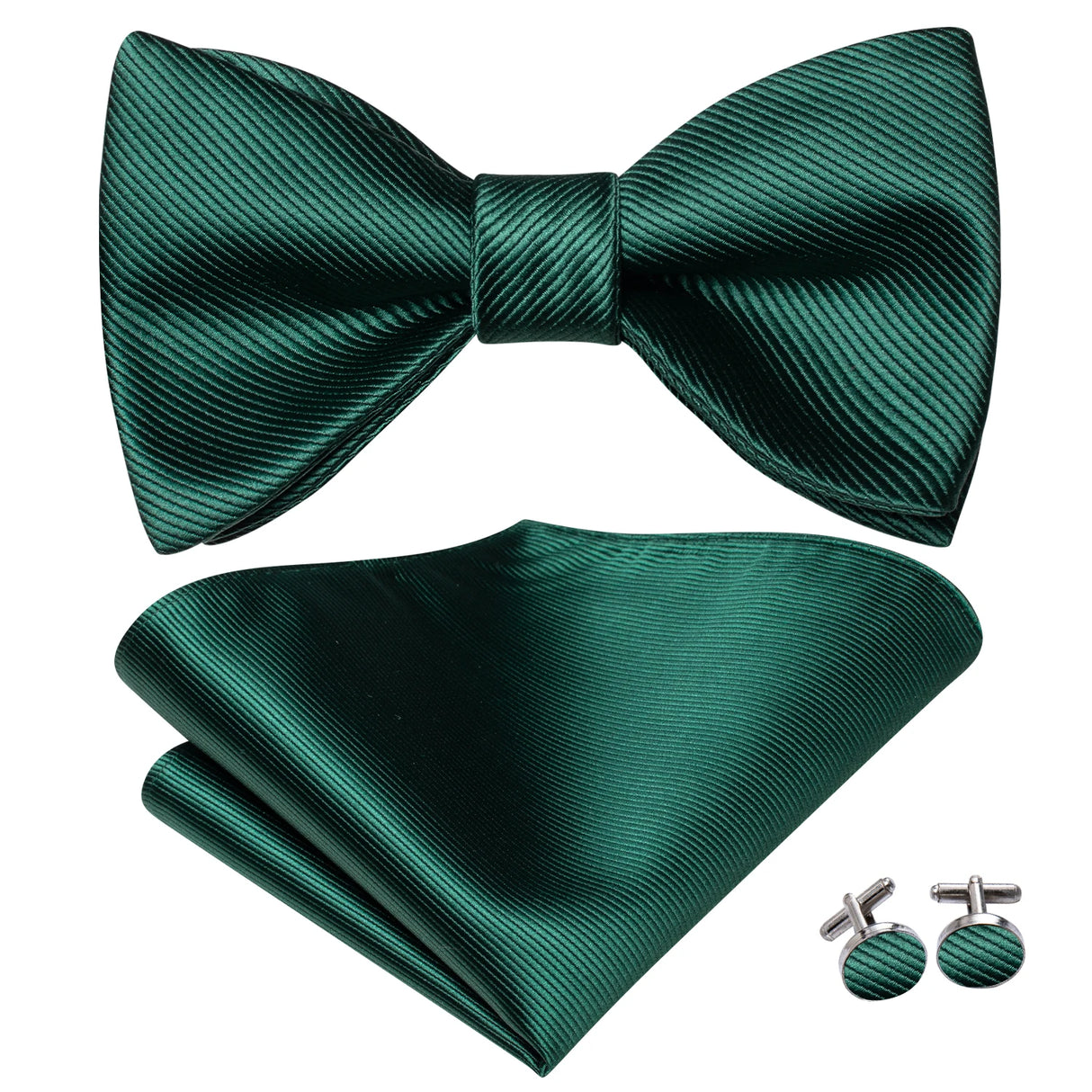 Dropshipping Jacquard Silk Mens Self Bow Tie Hanky Cufflinks Set Male Butterfly Knot Bowtie Wholesale for Male Wedding Business