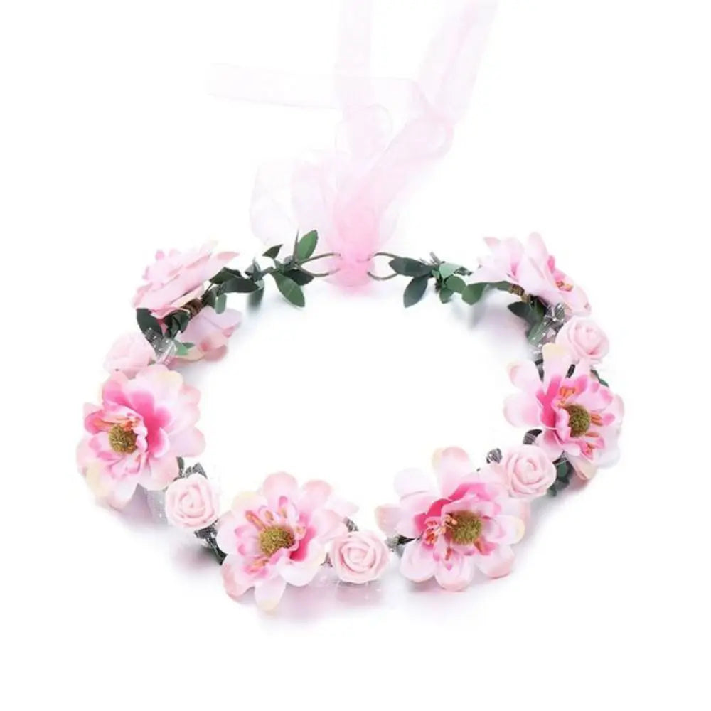 Headband Fashion Headdress New Hair Hoop Bride Wedding Floral Tiara Headband Women Headwear Flower Crowns Headband Rose Flower