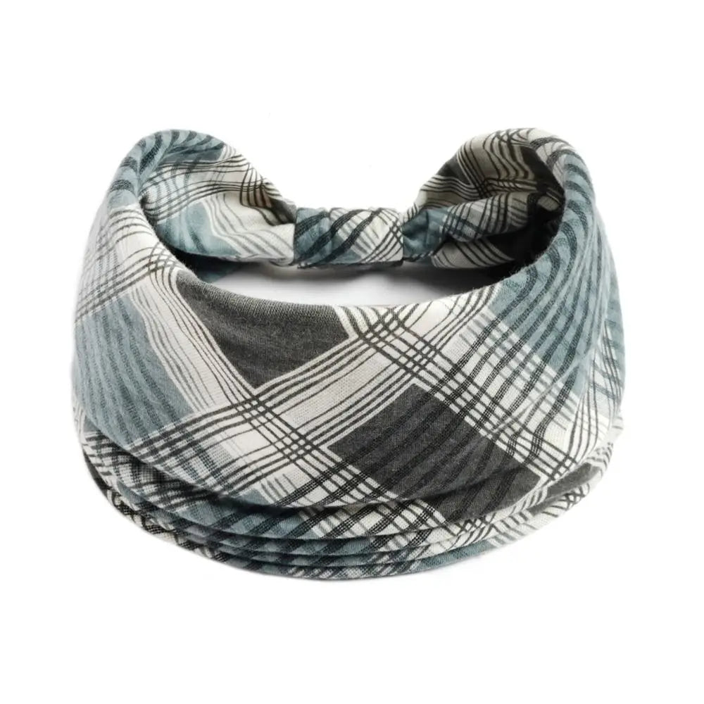 Fashion Boho Ethnic Style Headbands Vintage Knot Elastic Turban Headwrap For Women Girls Hair Band Soft Bandana Hair Accessories