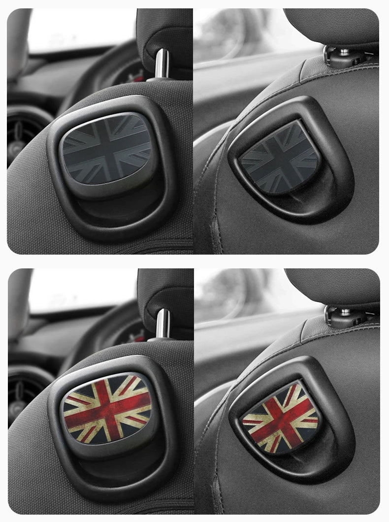 Leather Car Rear Seat Back Handle Decal Cover Protective Sticker For Mini Cooper R56 R55 F56 F57 Interior Decorative Accessories