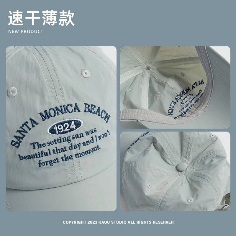 Men and Women Baseball Cap Summer Quick-Drying Sunshade Outdoor Sports Baseball Hat Soft Top Hiking Alpine Cap
