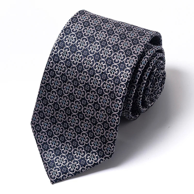 Cravates de mariage de haute qualité pour hommes, style tendance, imprimé à rayures bleues, accessoires de vêtements de bureau quotidiens, cadeau pour homme
