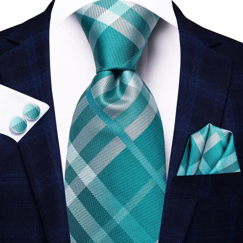 Cravate de mariage en soie à carreaux gris Hi-Tie pour homme, accessoire tendance, idéal pour les affaires et les fêtes, livraison directe