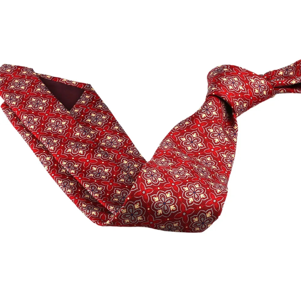 Corbata de estilo coreano de 8 cm para hombre, estilo retro, para negocios, universidad, con estampado floral de seda sintética para novio.