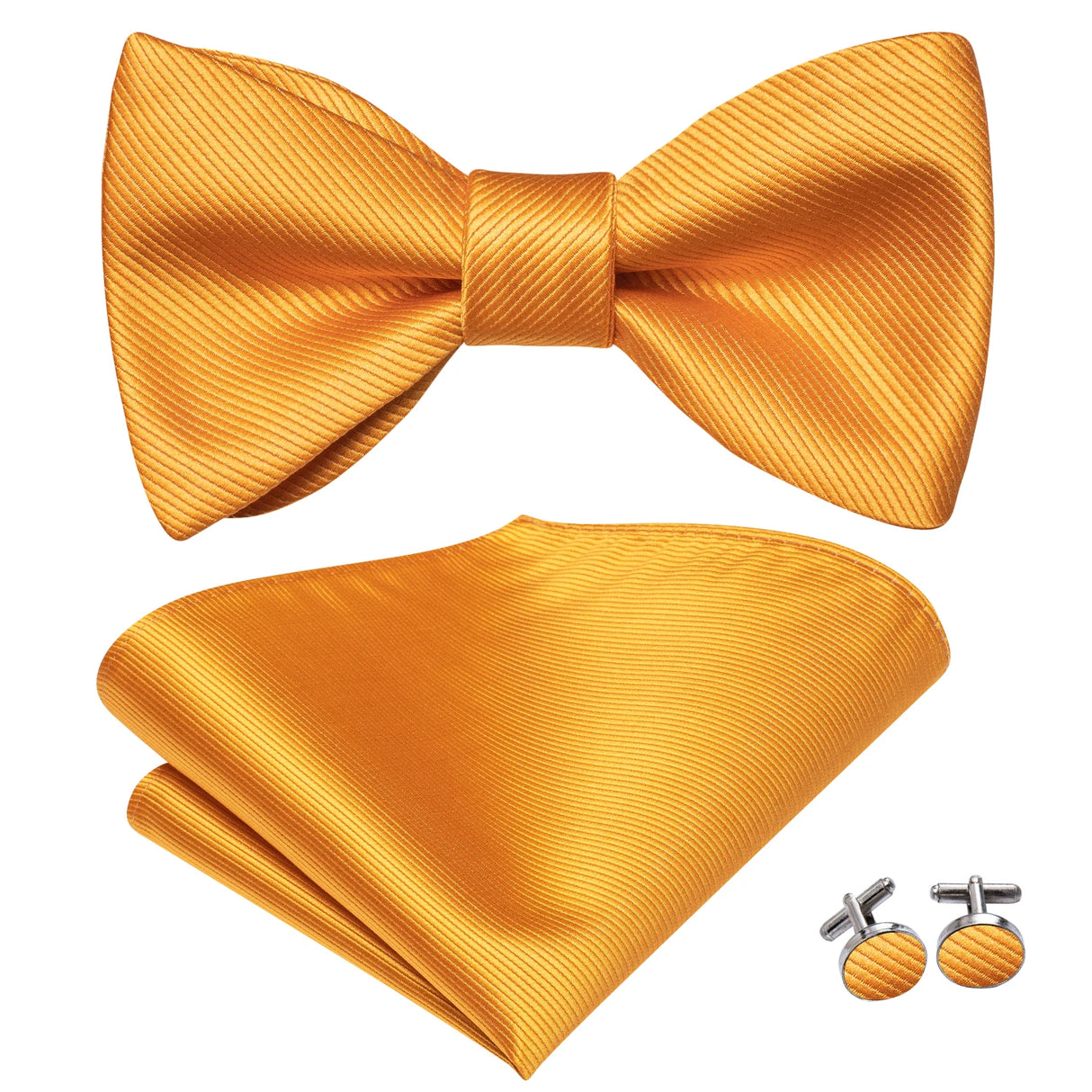 Dropshipping Jacquard Silk Mens Self Bow Tie Hanky Cufflinks Set Male Butterfly Knot Bowtie Wholesale for Male Wedding Business