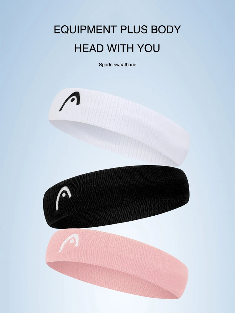 HEAD Tennis Hairbands Men and Women Sports Headbands Fitness Sweatband Badminton Yoga Basketball Running Fashion Sweat Headband