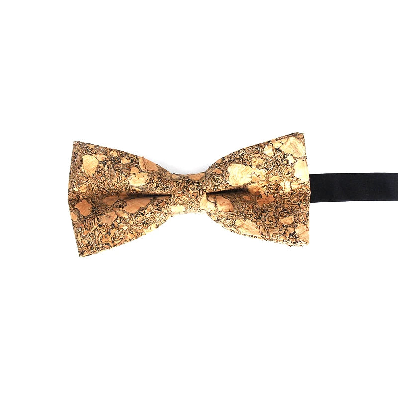 Pajaritas de madera de corcho para hombre, hechas a mano, de estilo novedoso, de color sólido, para bodas, fiestas, regalos, accesorios.